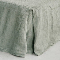 Basix Linen Bed Skirt - Argent