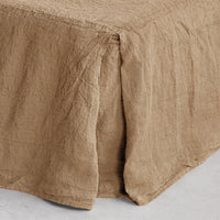 Basix Linen Bed Skirt - Carmel