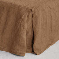Basix Linen Bed Skirt - Russo