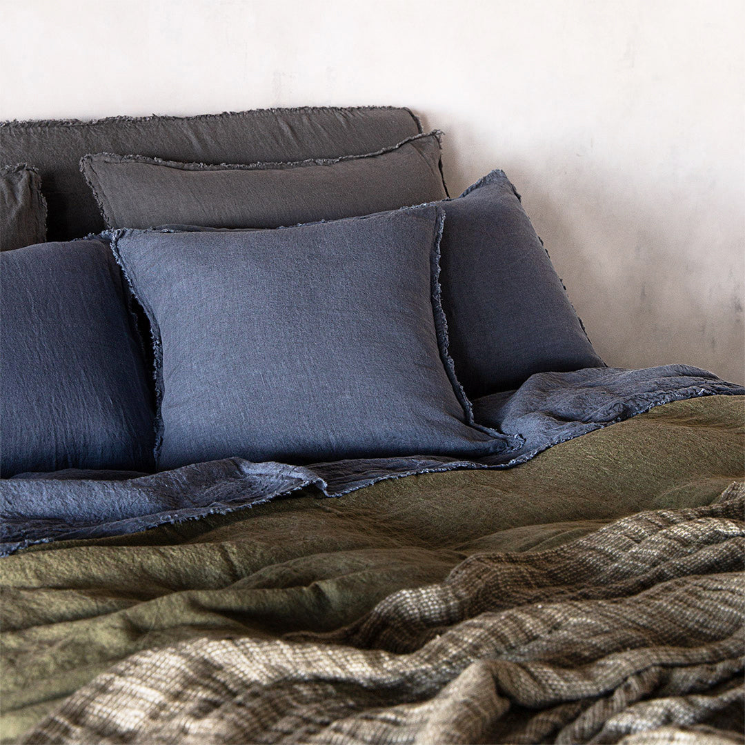 Linen Flat Sheet | Deep Sea Blue | Hale Mercantile Co.