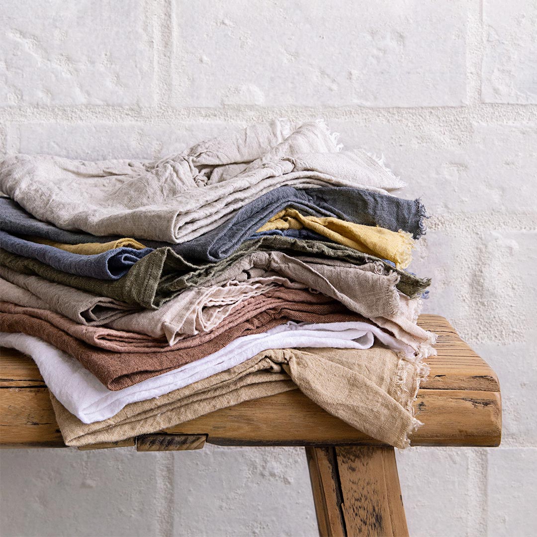 Linen Guest Towels | Deep Sea Blue | Hale Mercantile Co.