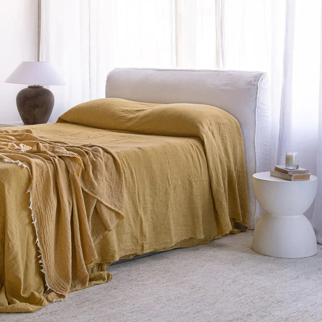 Linen Duvet Cover | Muted Gold | Hale Mercantile Co.