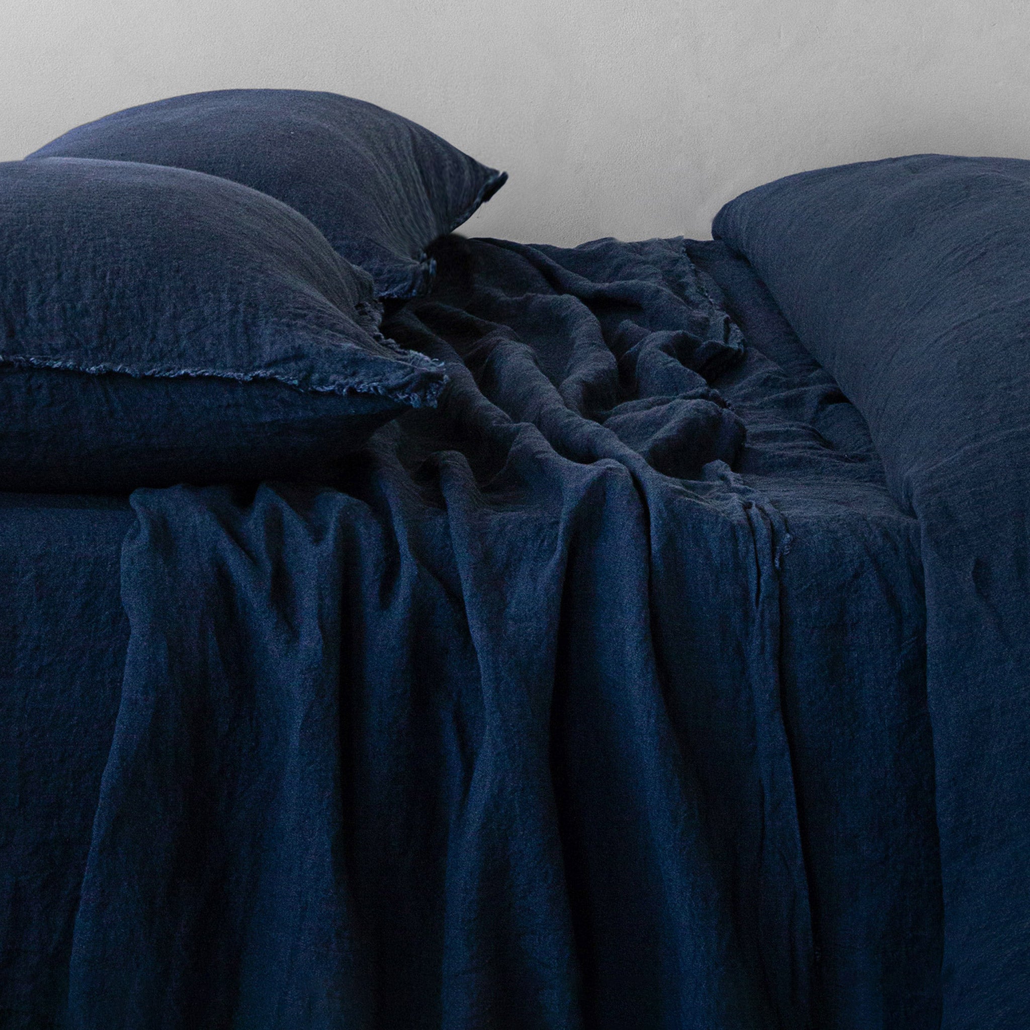 Linen Flat Sheet | Navy Blue | Hale Mercantile Co.