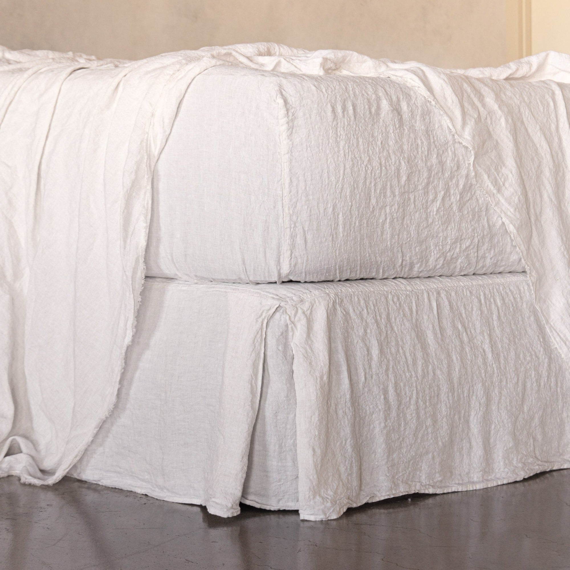 Linen Fitted Sheet | Pale Stone | Hale Mercantile Co.