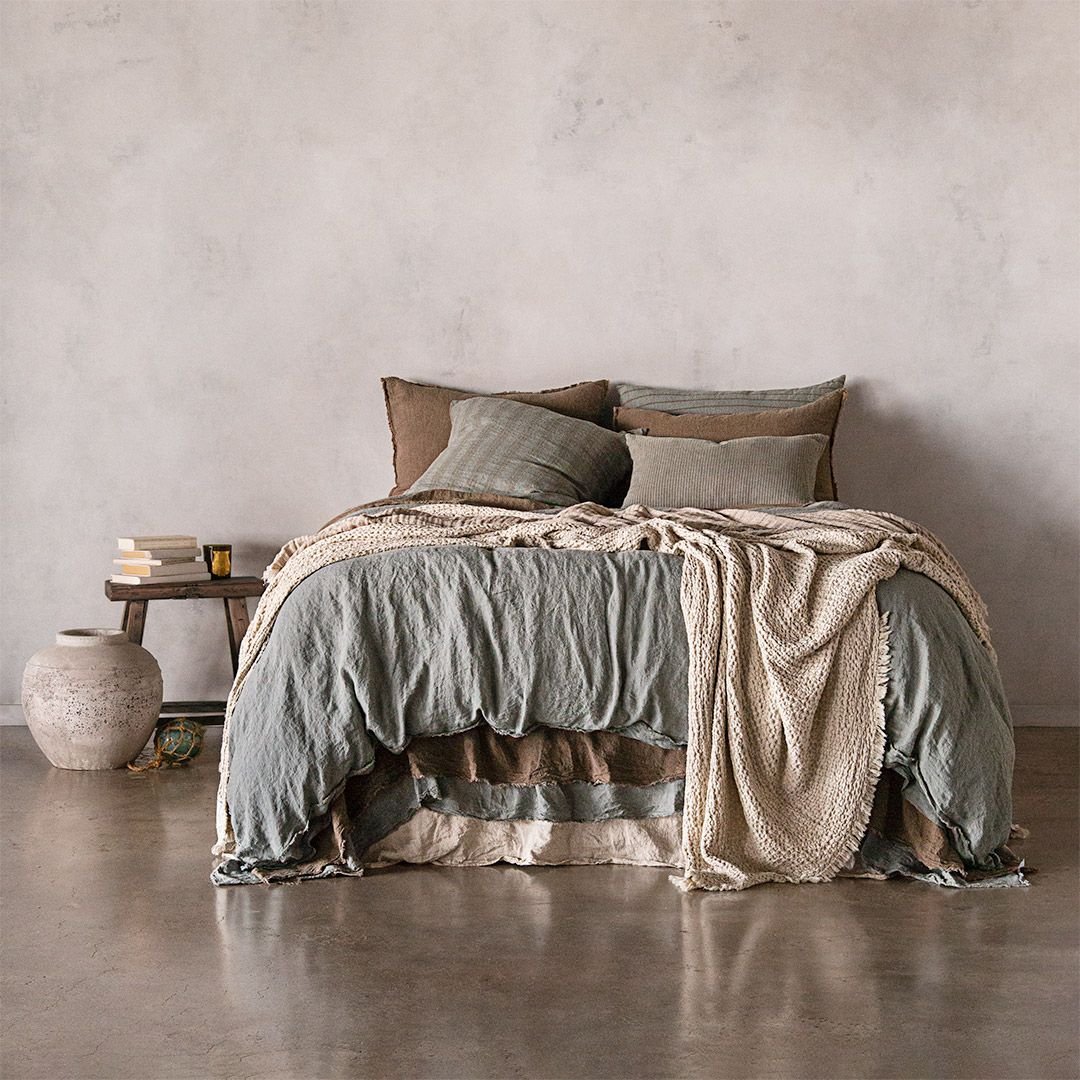 Linen Blanket | Sandy Color Luxury Throw | Hale Mercantile Co.
