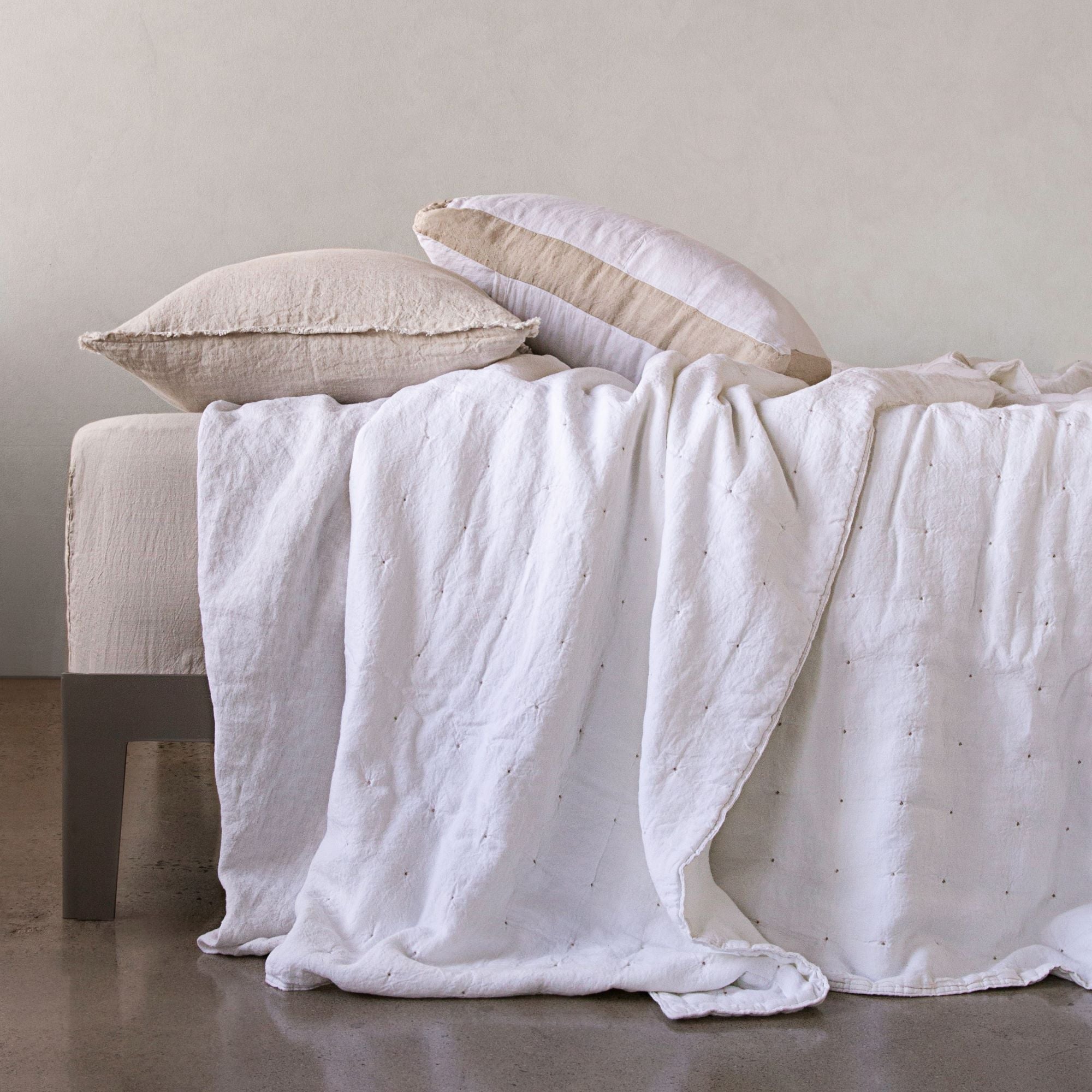 Pure Linen Coverlet | Antique White | Hale Mercantile Co.