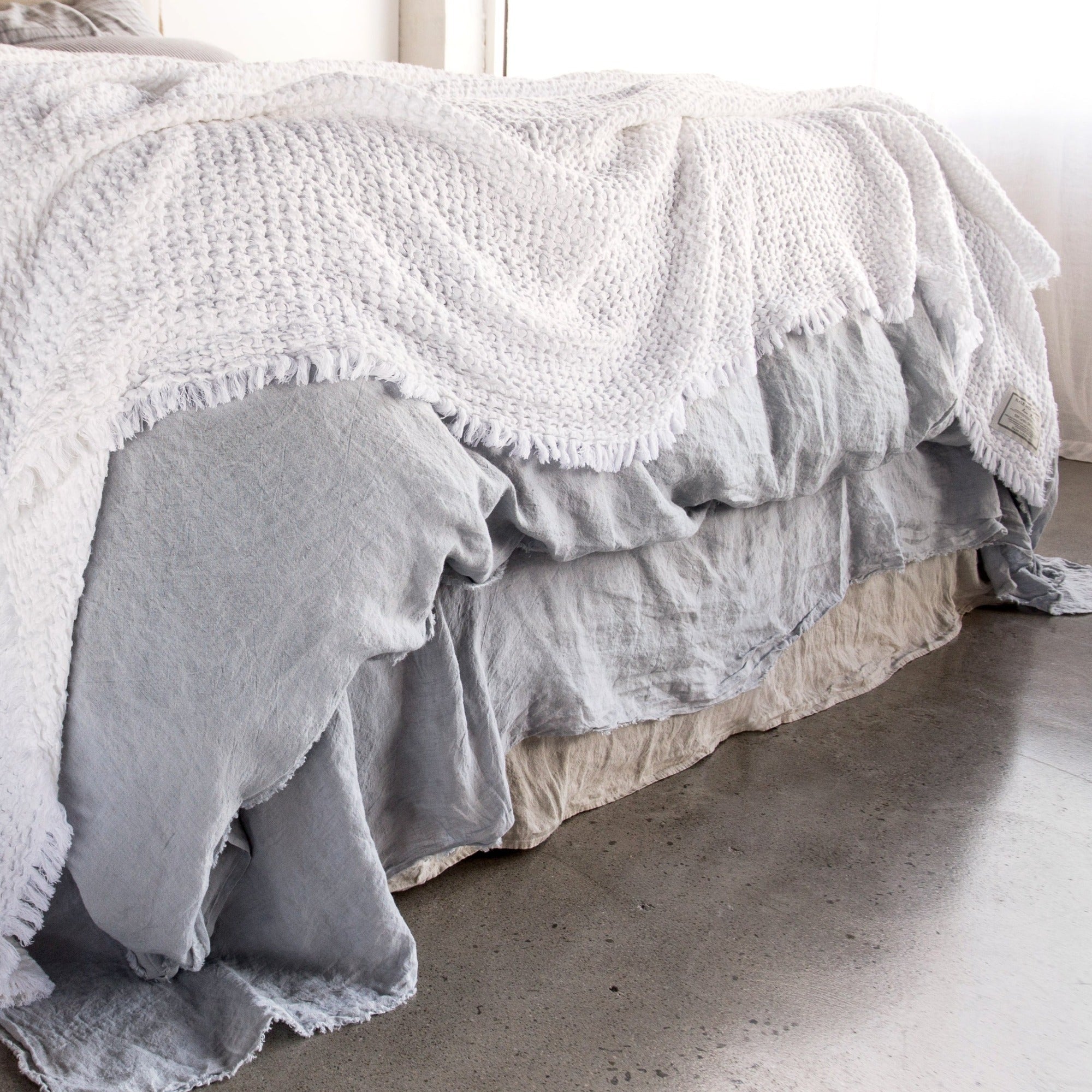 Linen Blanket | Antique White Luxury Throw | Hale Mercantile Co.