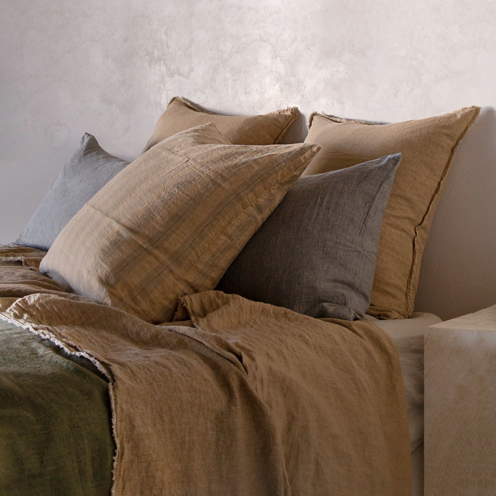 Linen Euro Sham | Caramel Tone | Hale Mercantile Co.