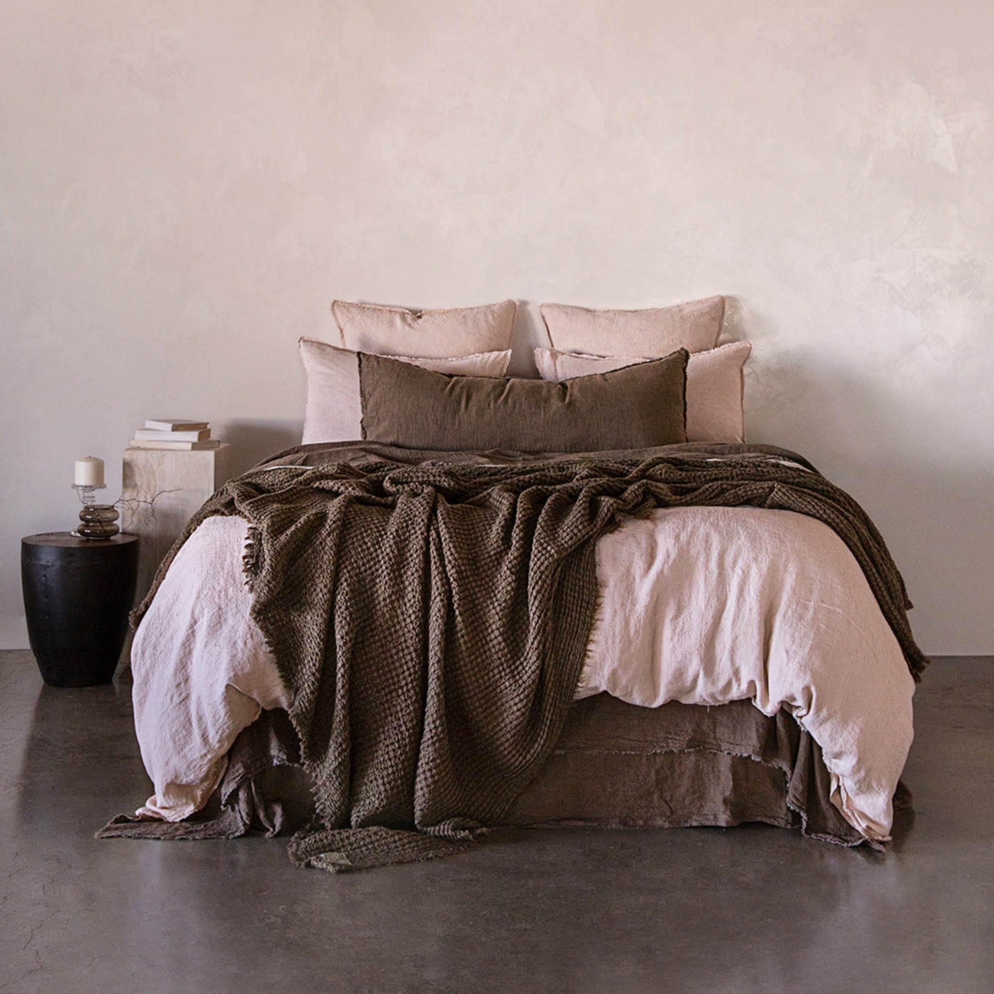 Linen Blanket | Chocolate Brown Throw | Hale Mercantile Co.