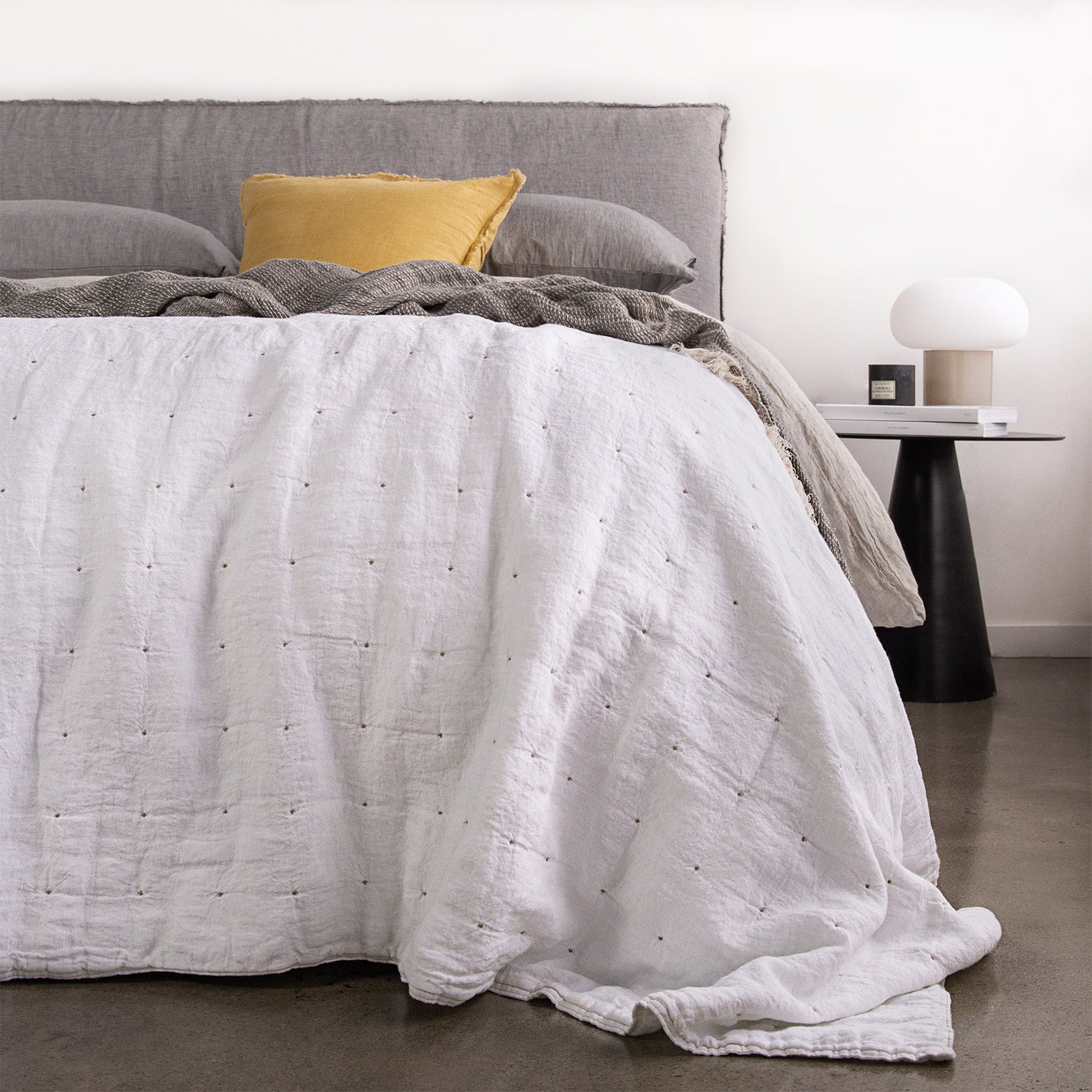 Pure Linen Coverlet | Antique White | Hale Mercantile Co.