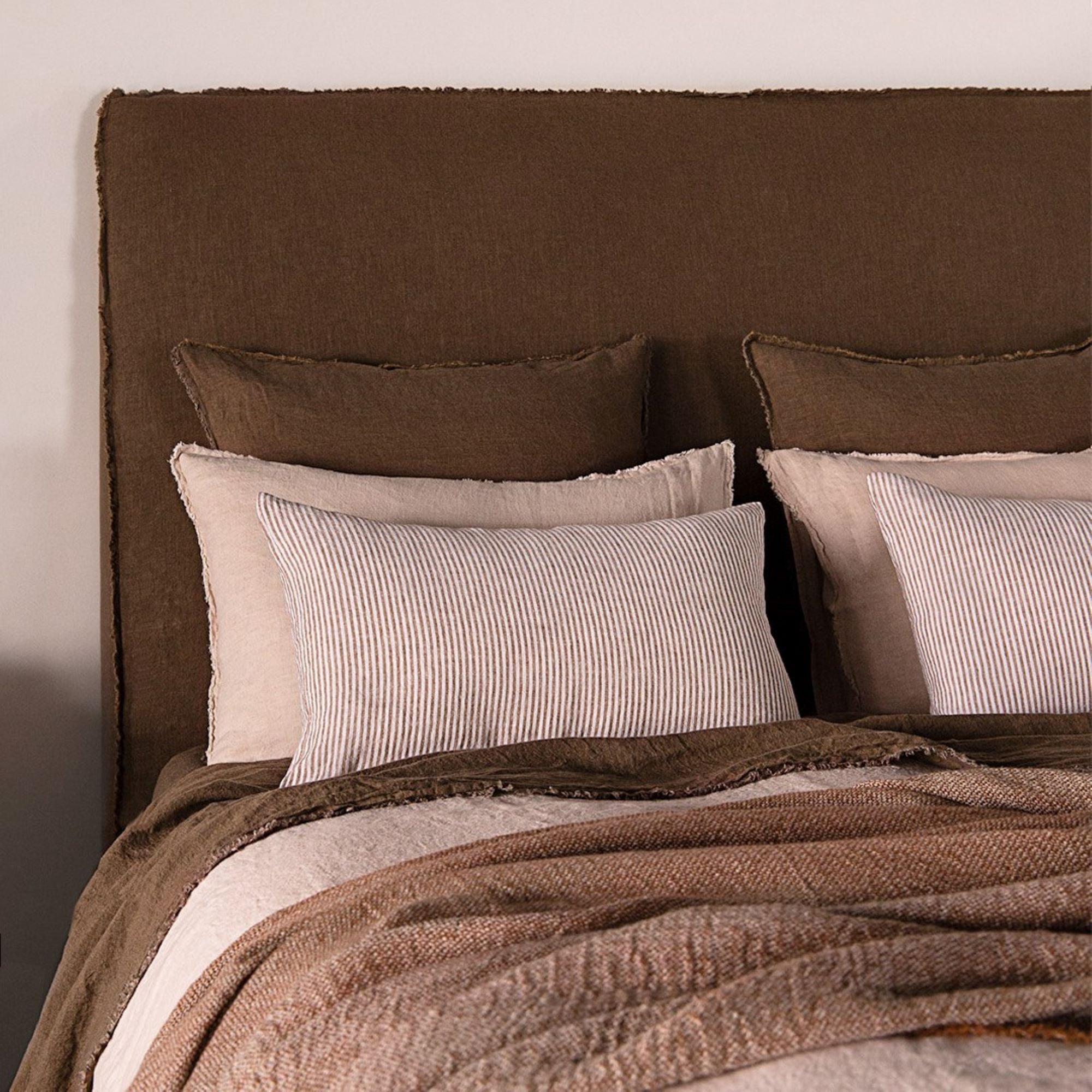 Linen Euro Sham | Chocolate Brown | Hale Mercantile Co.