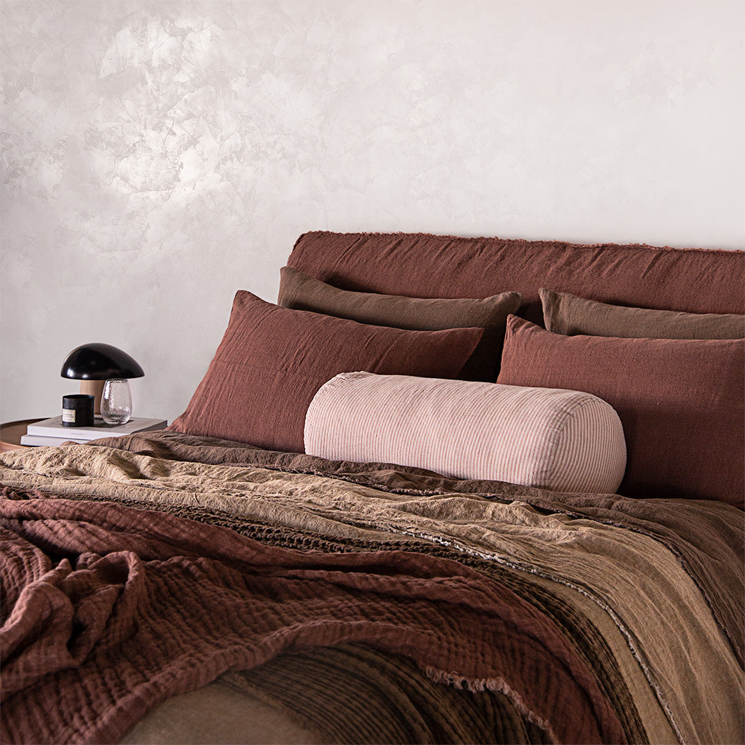 Basix Linen Pillowcase | Muted Mulberry  | Hale Mercantile Co.