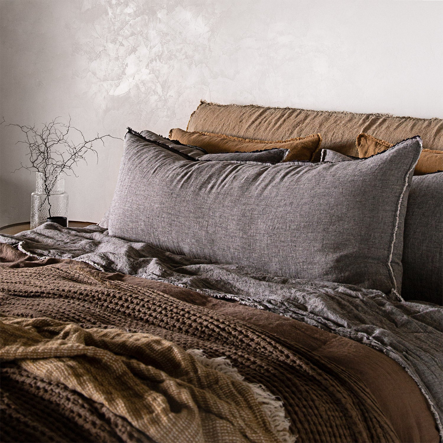 Long Body Pillow | Muted Black | Hale Mercantile Co.