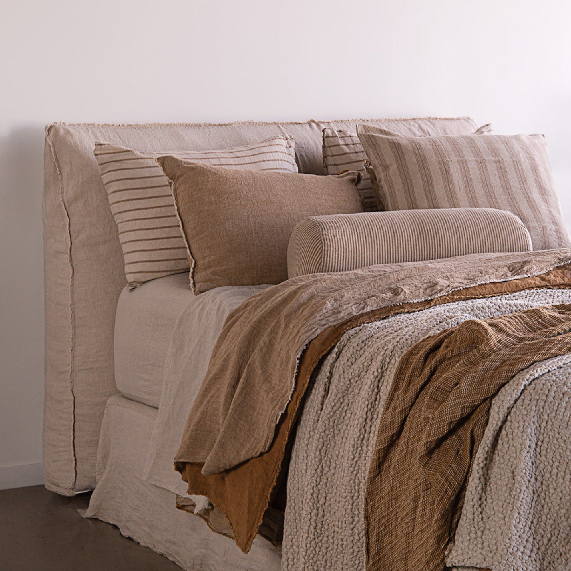 Stripe Linen Pillowcase | Brown Stripe | Hale Mercantile Co.