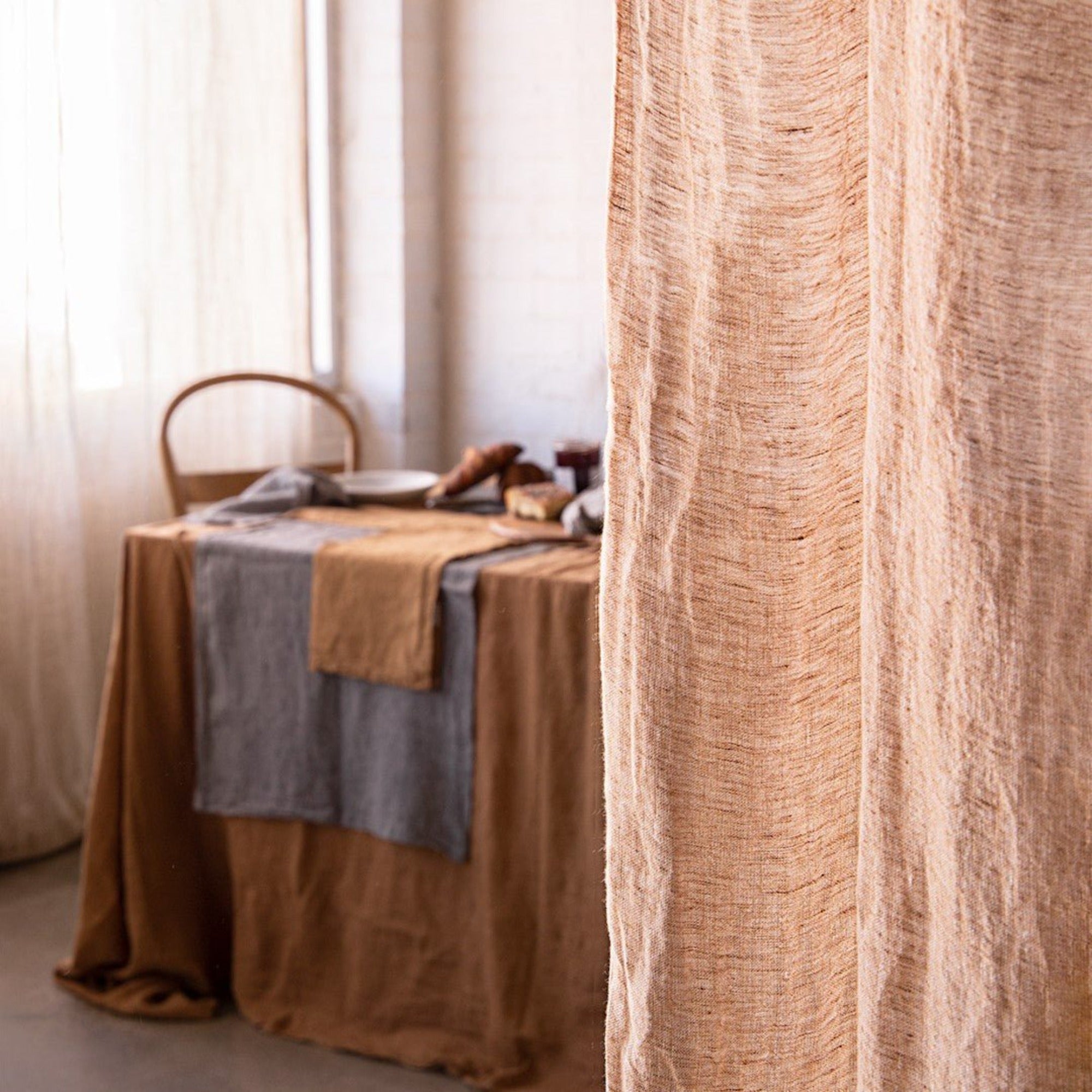 Linen Curtains | Rust Tone Sheer Curtains | Hale Mercantile Co.