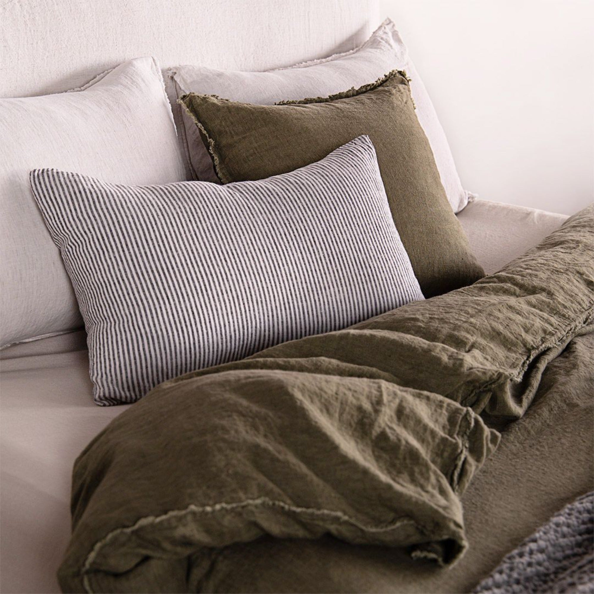 Stripe Linen Pillow | Black Stripe | Hale Mercantile Co.