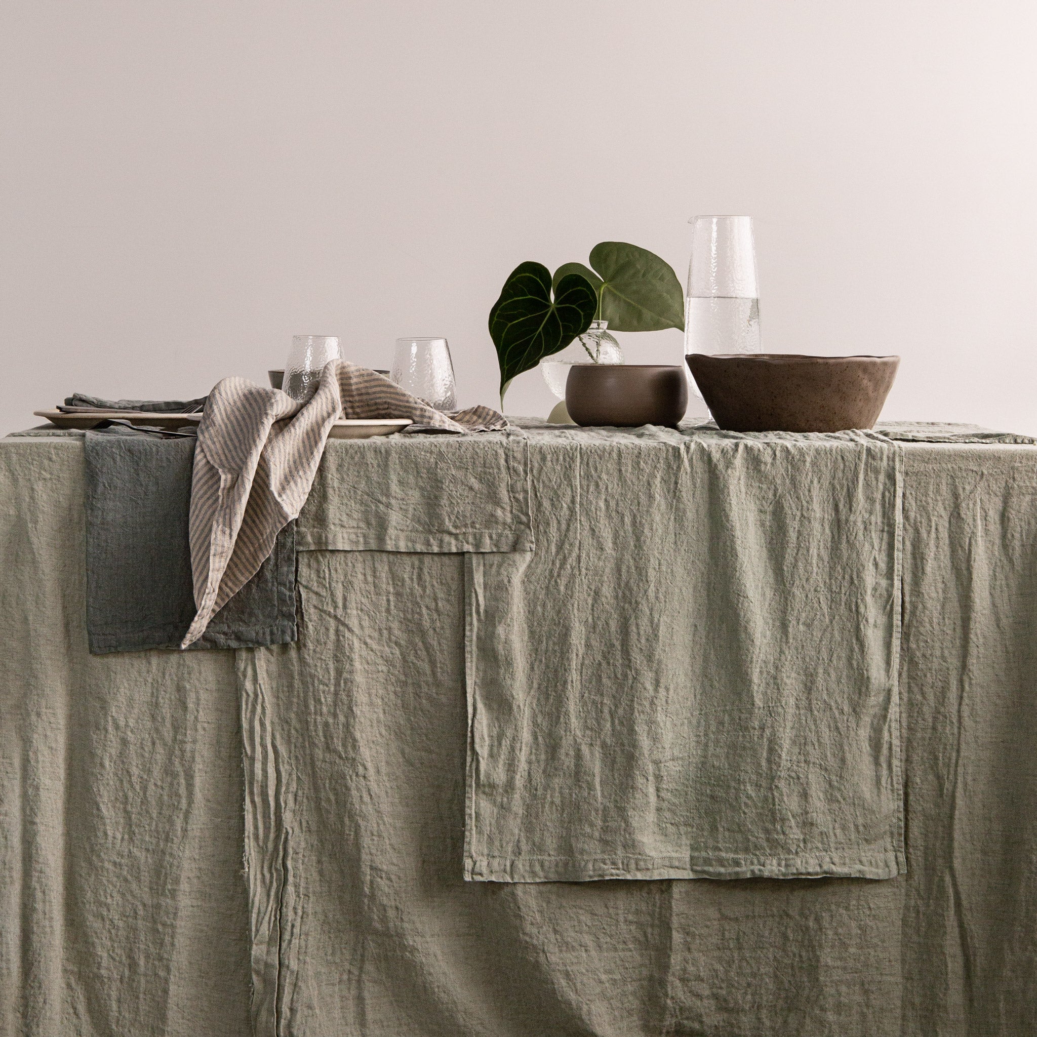 Linen Napkins & Serviettes | Silvery Sage  | Hale Mercantile Co.