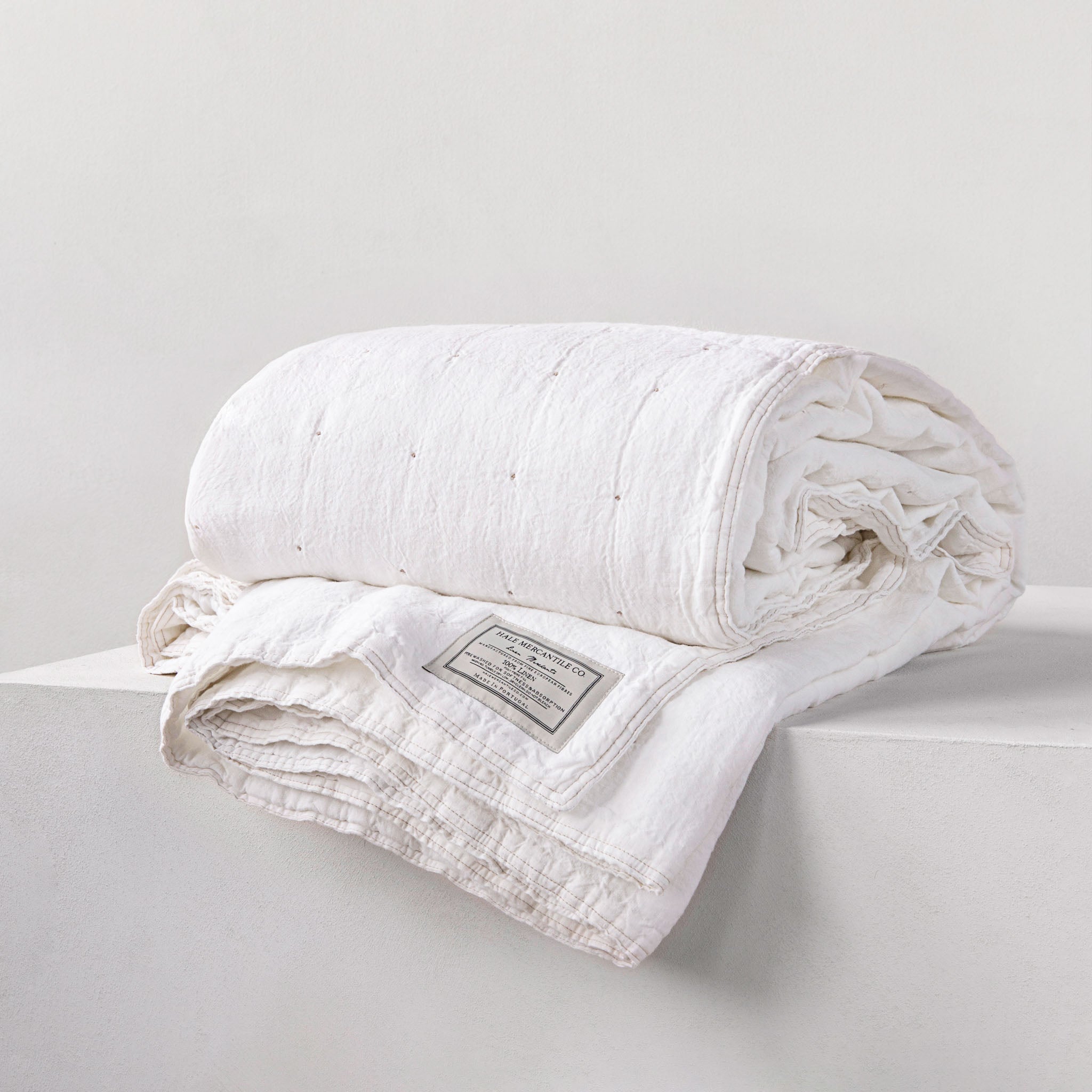 Pure Linen Coverlet | Antique White | Hale Mercantile Co.