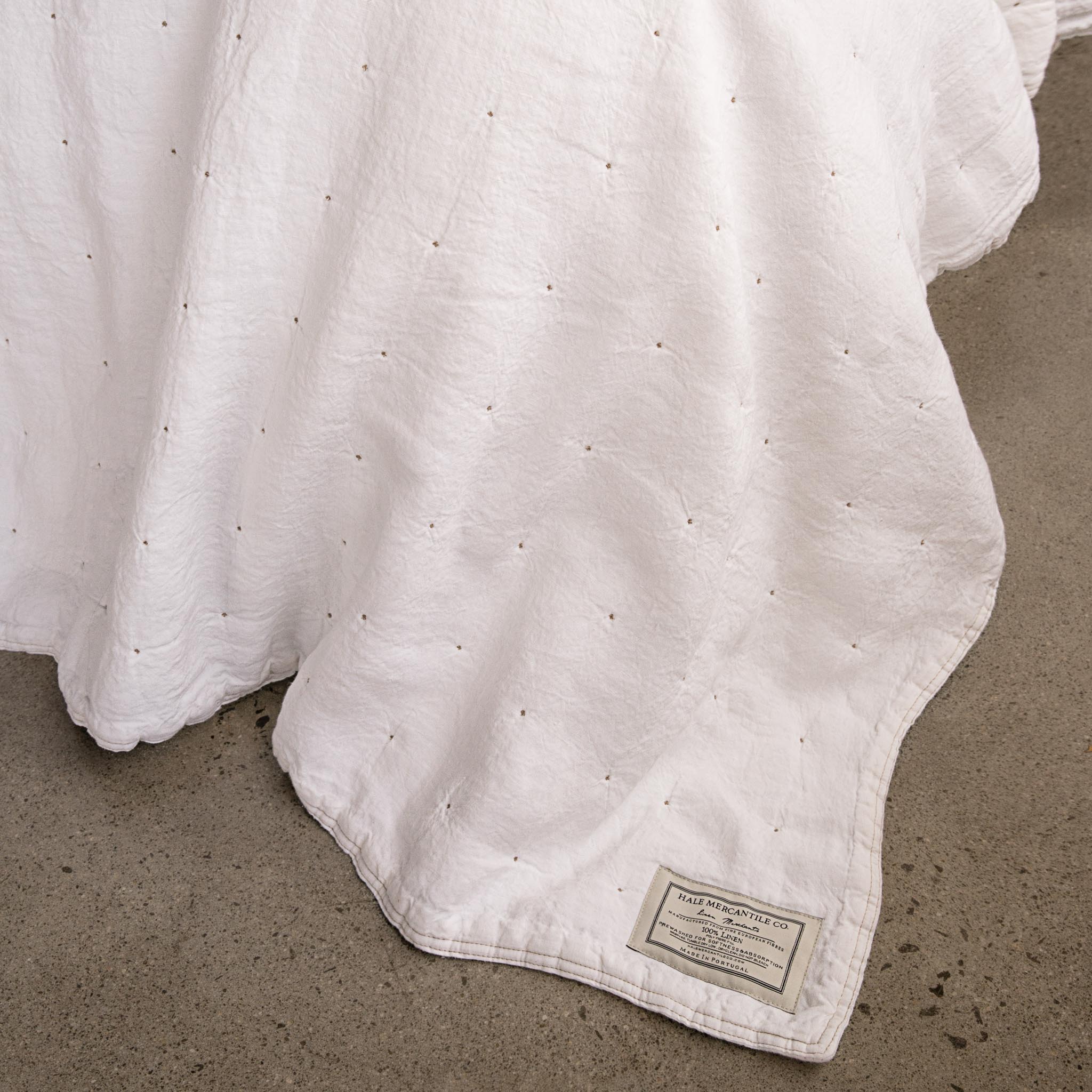 Pure Linen Coverlet | Antique White | Hale Mercantile Co.