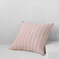 Basix Stripe Linen Euro Sham - Rosa/Floss