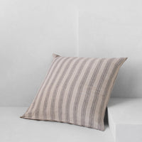 Basix Stripe Linen Euro Sham - Nox/Sable
