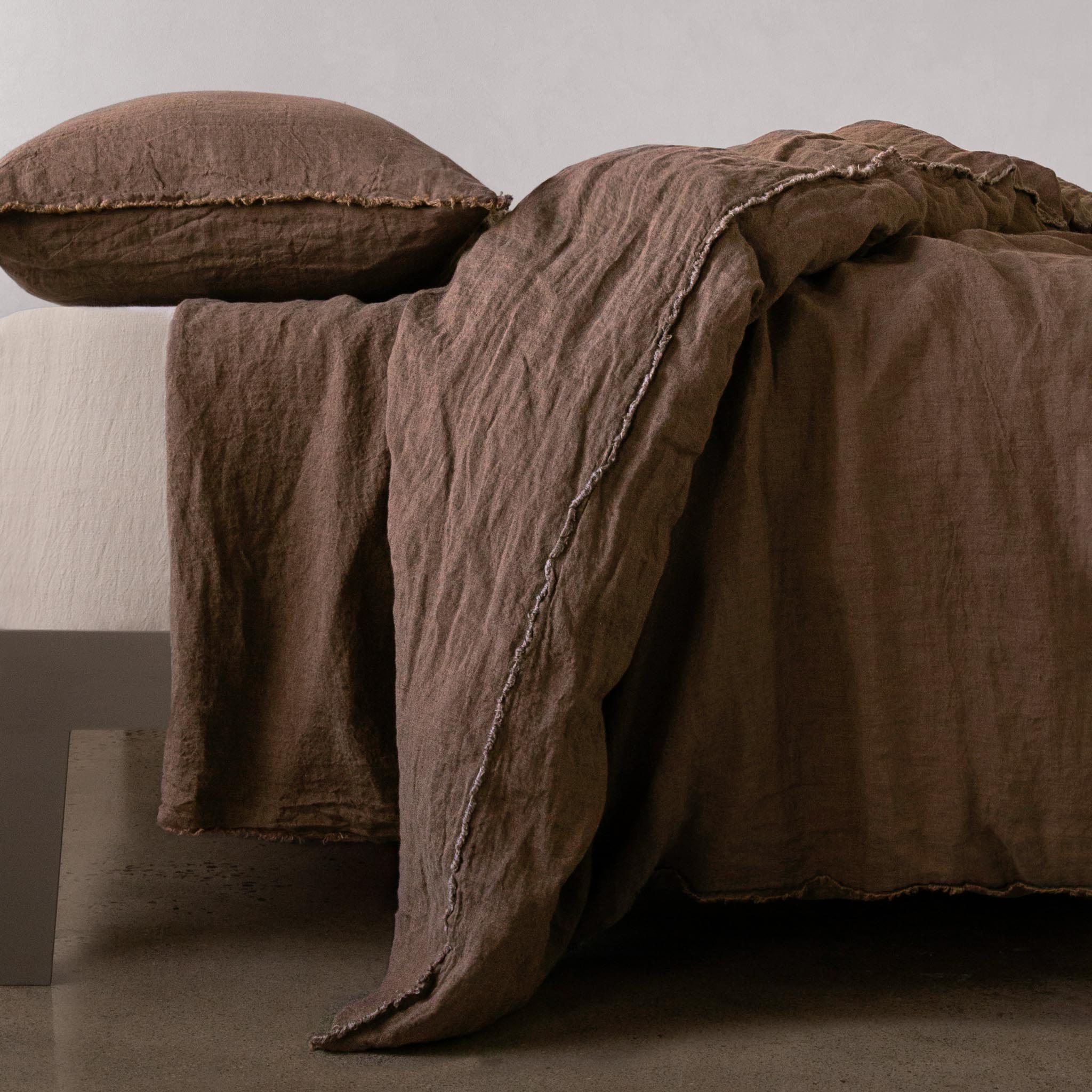 Linen Duvet Cover | Chocolate Brown | Hale Mercantile Co.