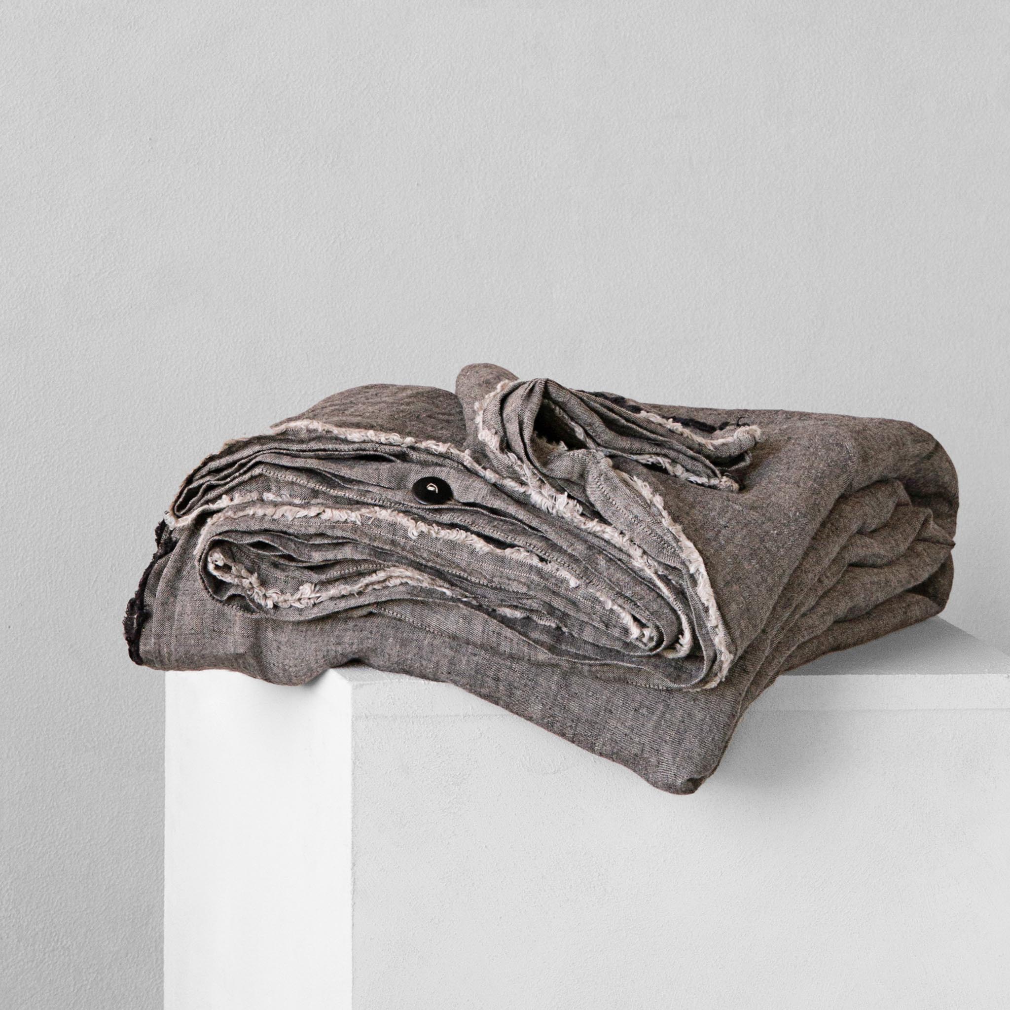 Linen Duvet Cover | Muted Black | Hale Mercantile Co.