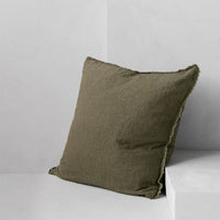 Flocca Linen Euro Sham - Armee