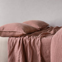 Flocca Linen Pillowcase - Rosa