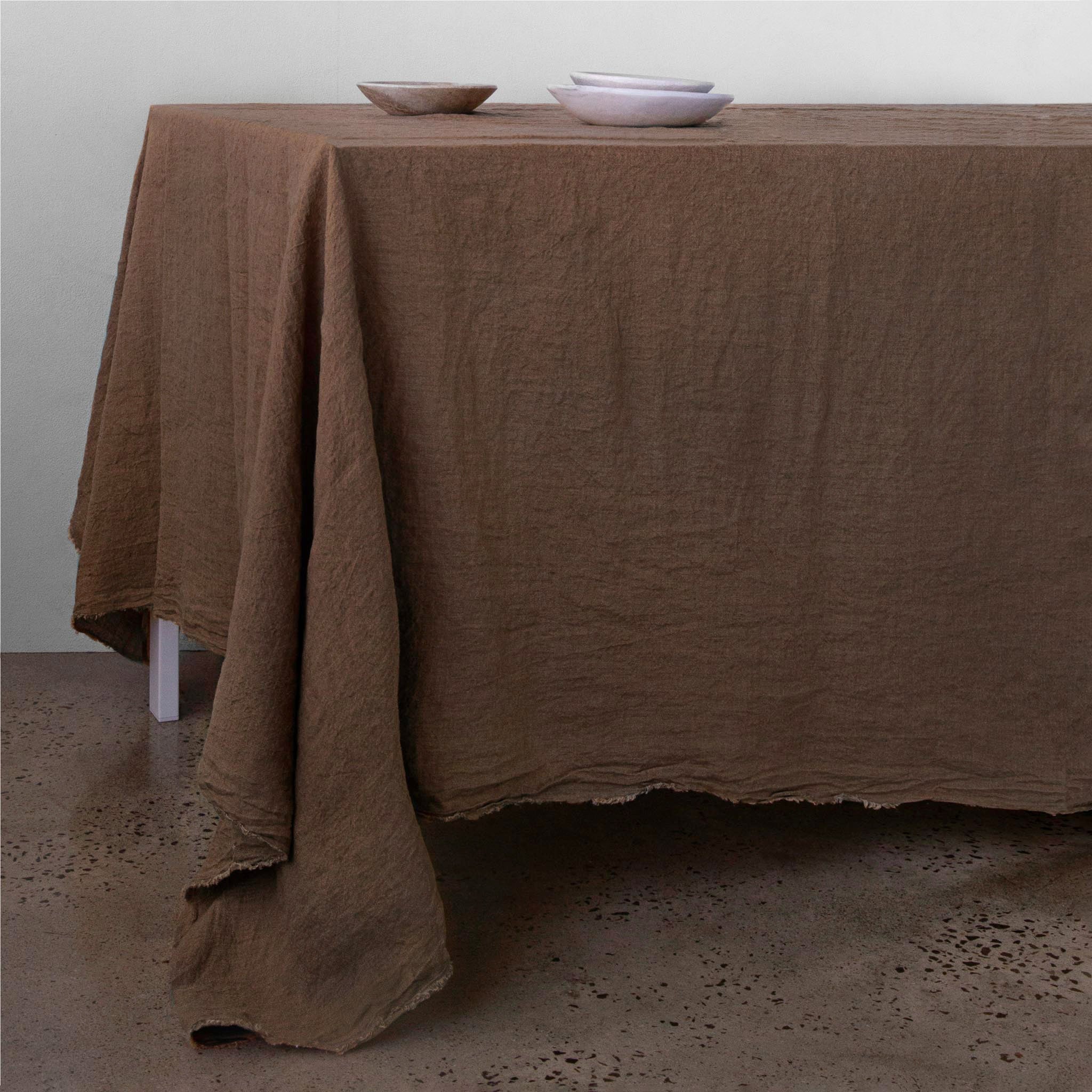 Linen Tablecloth | Chocolate Brown  | Hale Mercantile Co.