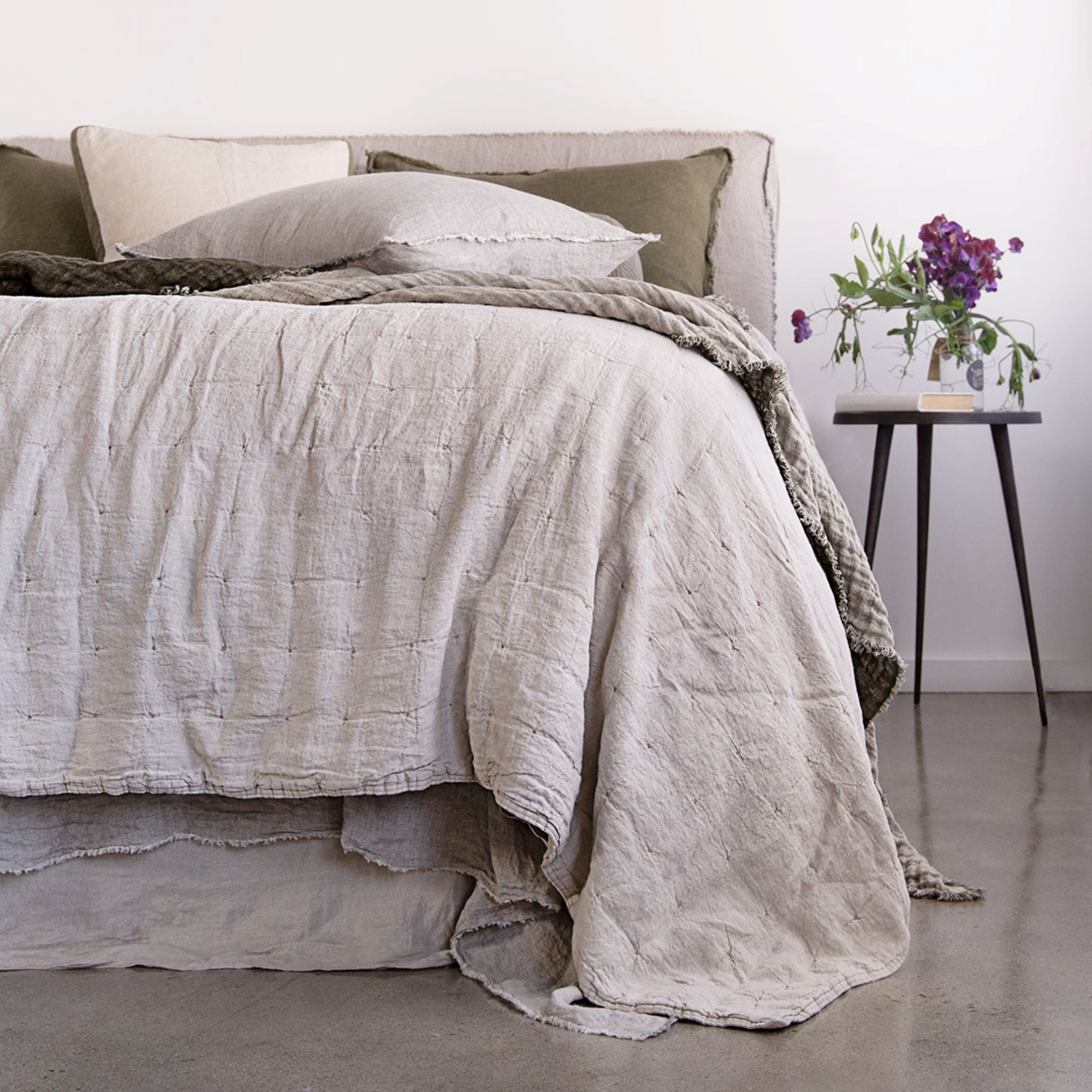 Linen Coverlet | Sandy Color | Hale Mercantile Co.