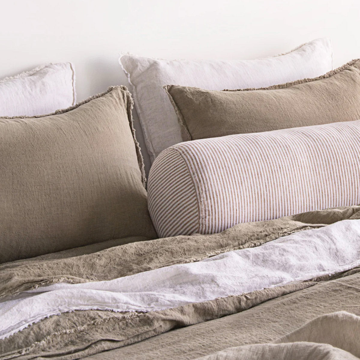 Flocca Linen Pillowcase | Classic Taupe | Hale Mercantile Co.