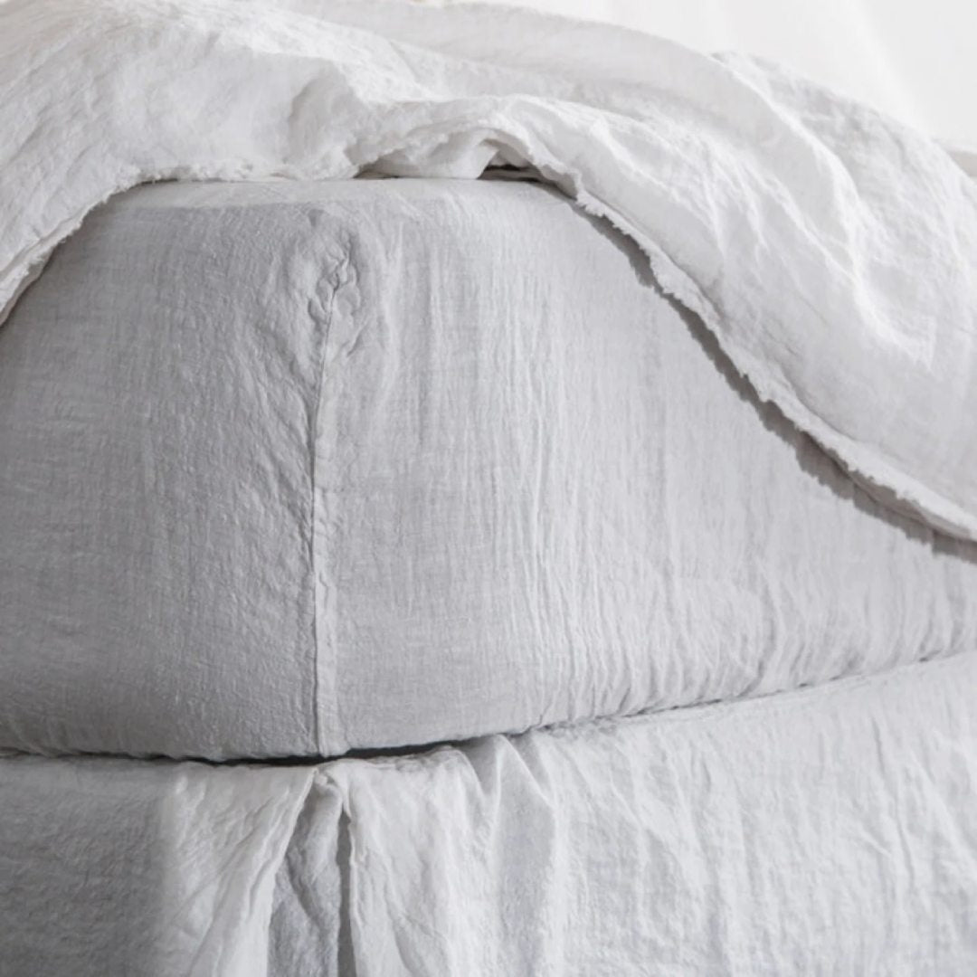 Luxury Linen Bed Skirt | Antique White | Hale Mercantile Co.