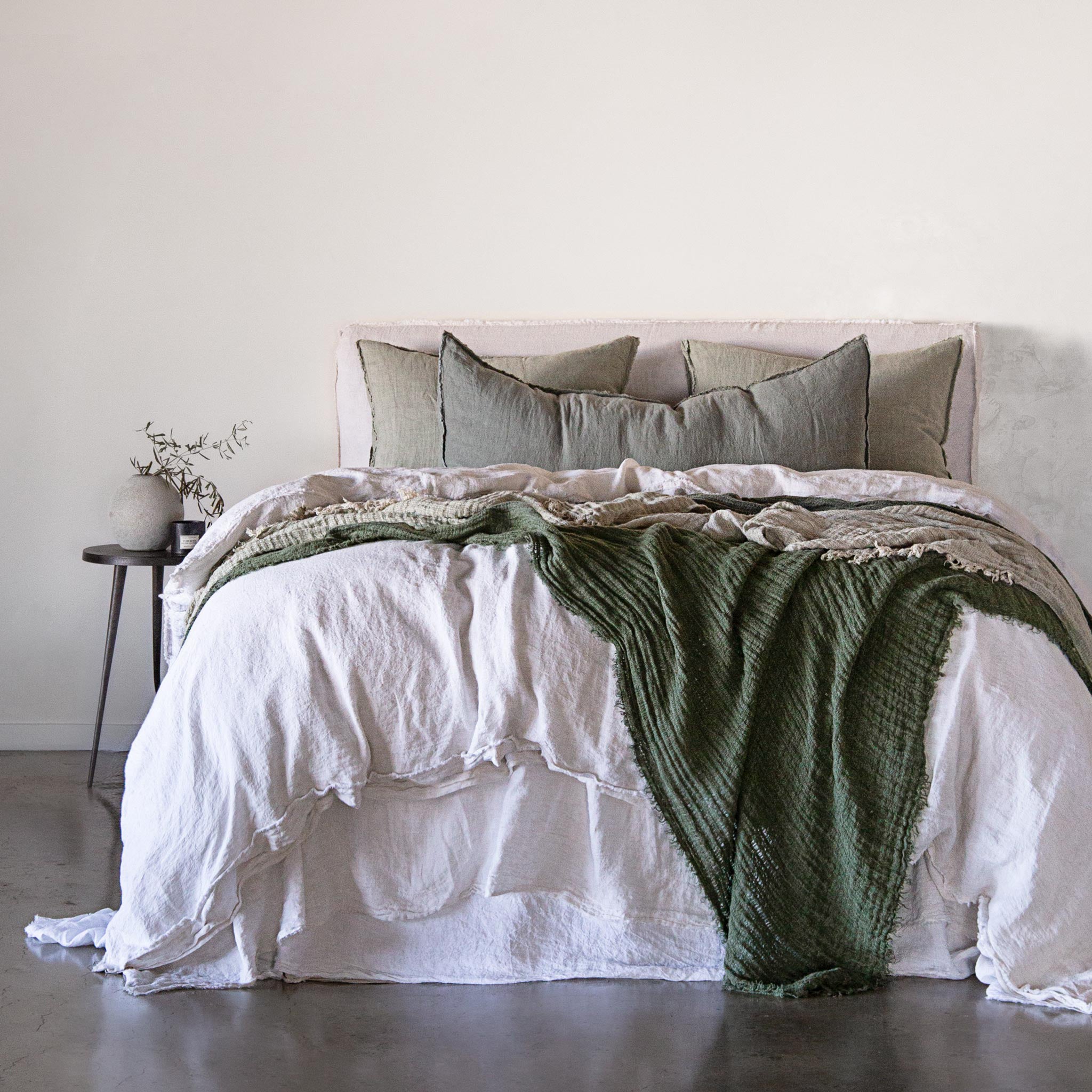 Luxury Linen Bed Skirt | Antique White | Hale Mercantile Co.