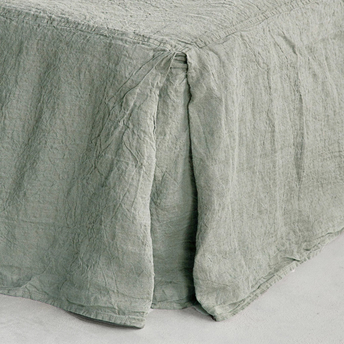 Basix Linen Bed Skirt - Argent