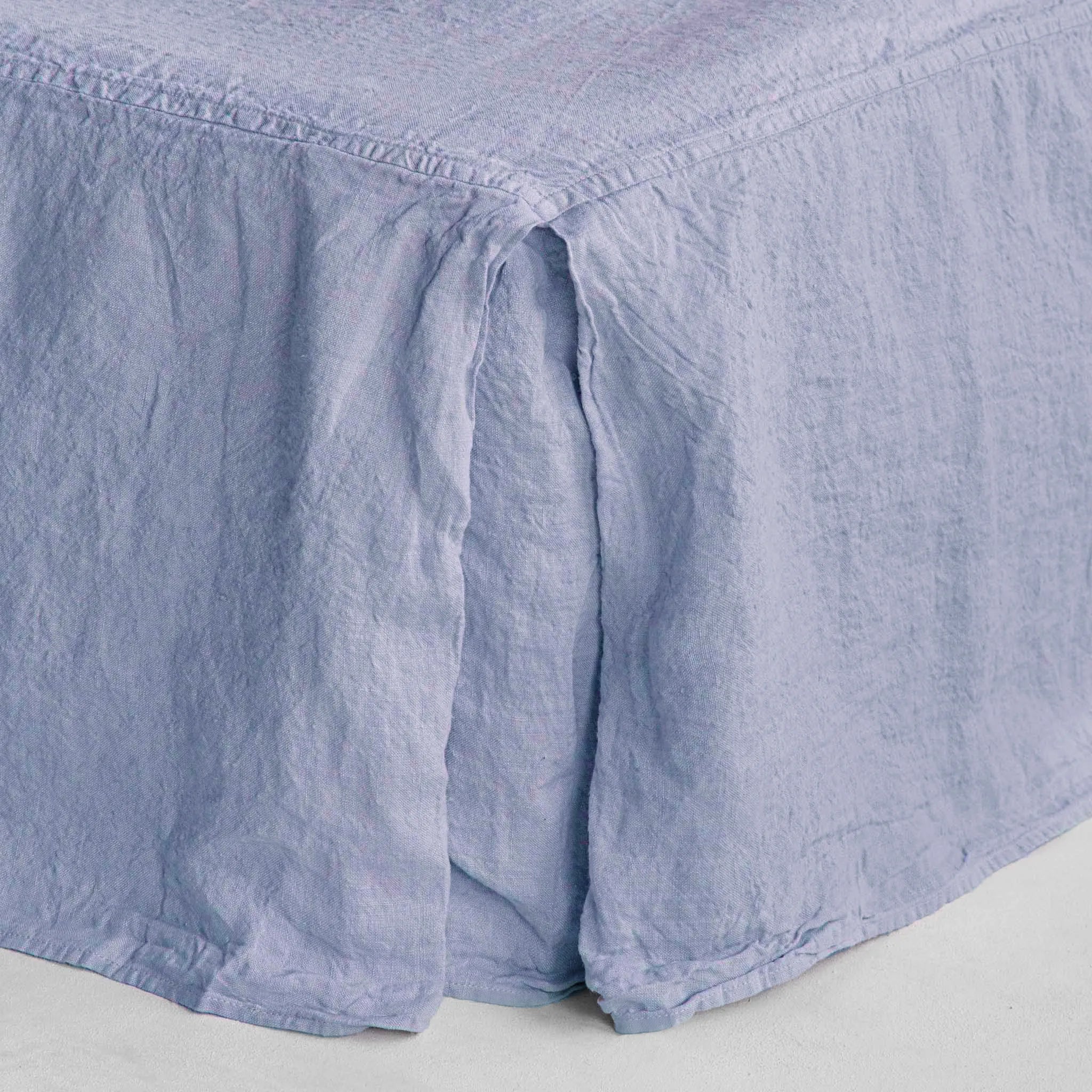 Linen Bed Skirt | Coastal Blue | Hale Mercantile Co.