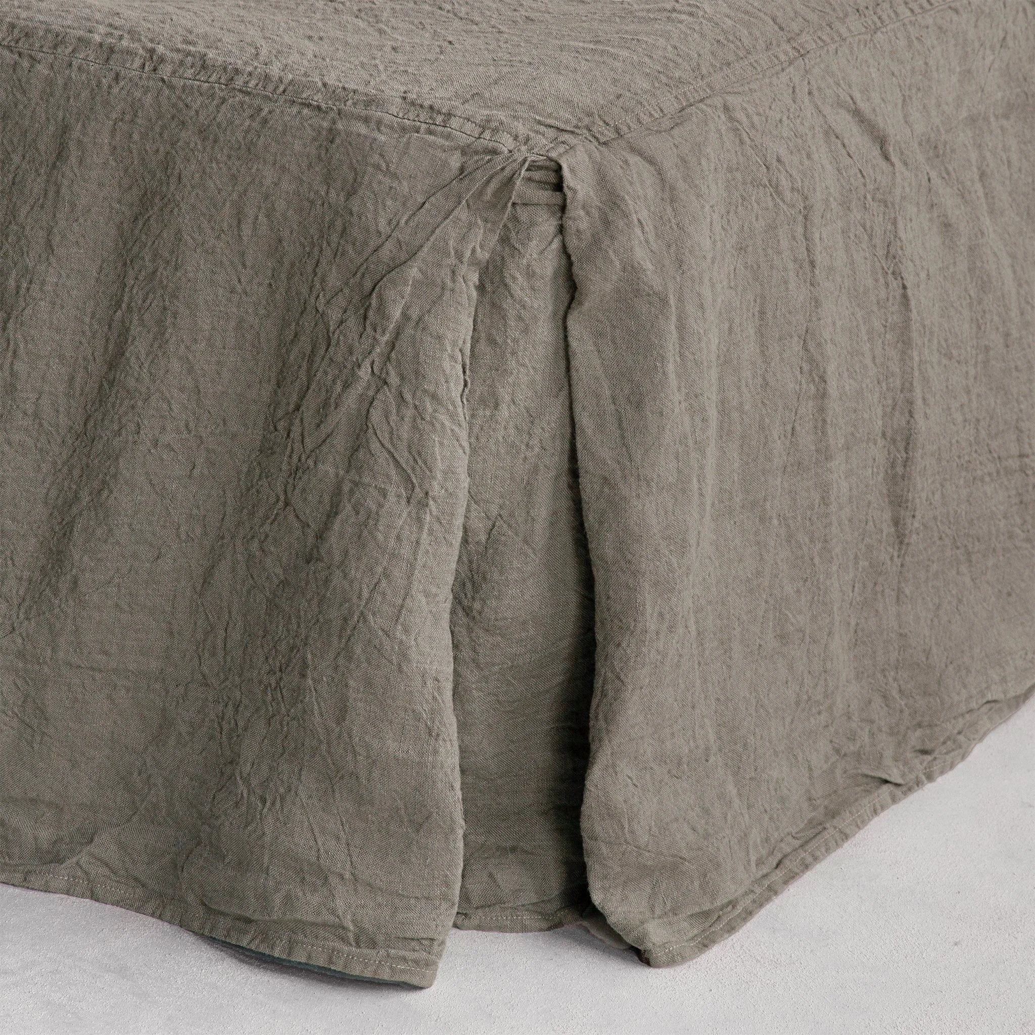 Linen Bed Skirt | Classic Taupe | Hale Mercantile Co.