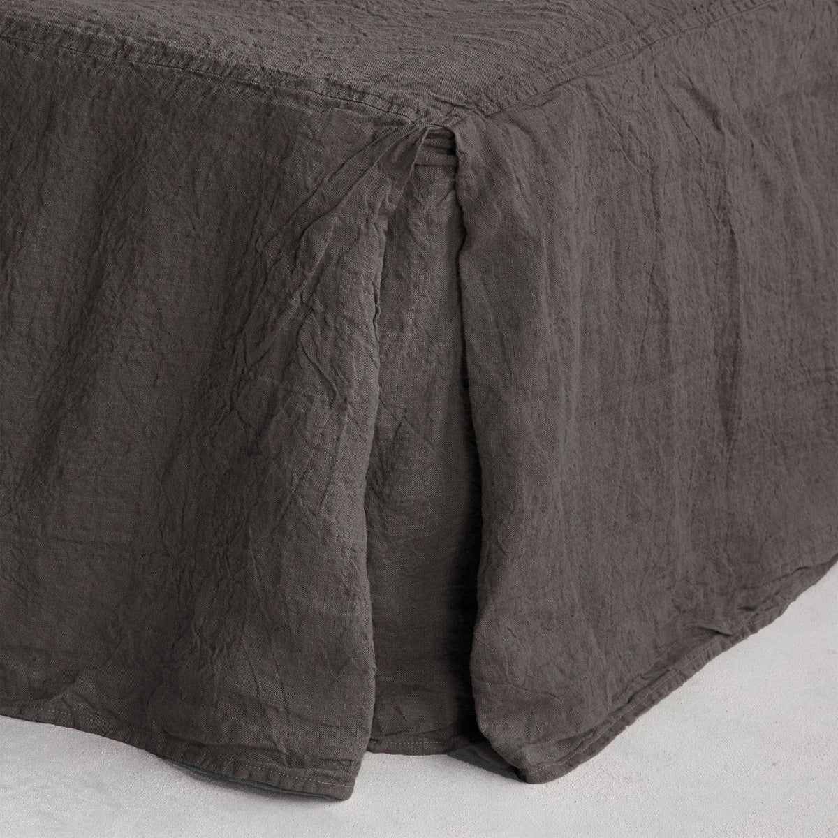 Basix Linen Bed Skirt - Nox