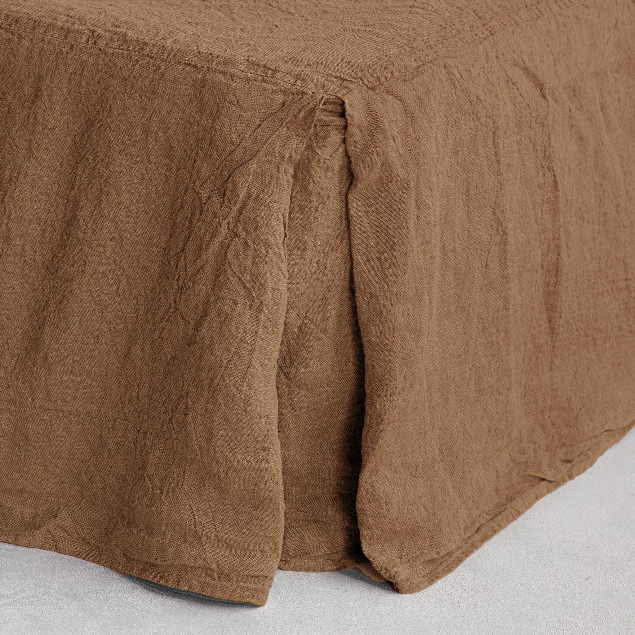 Linen Bed Skirt | Rust Tone | Hale Mercantile Co.
