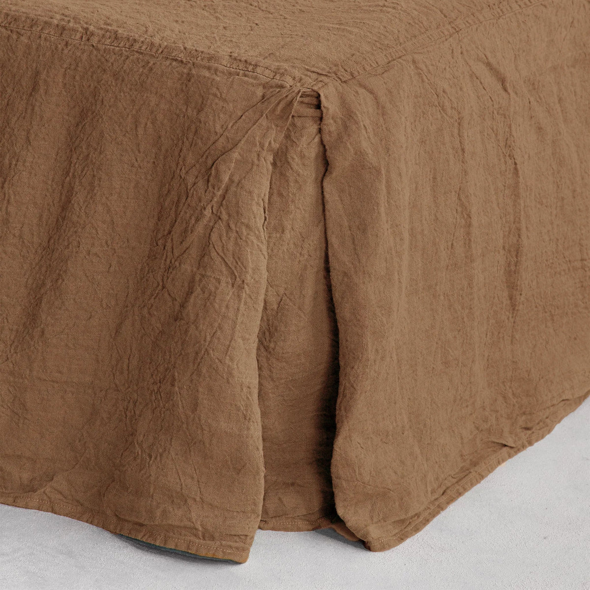 Basix Linen Bed Skirt - Russo