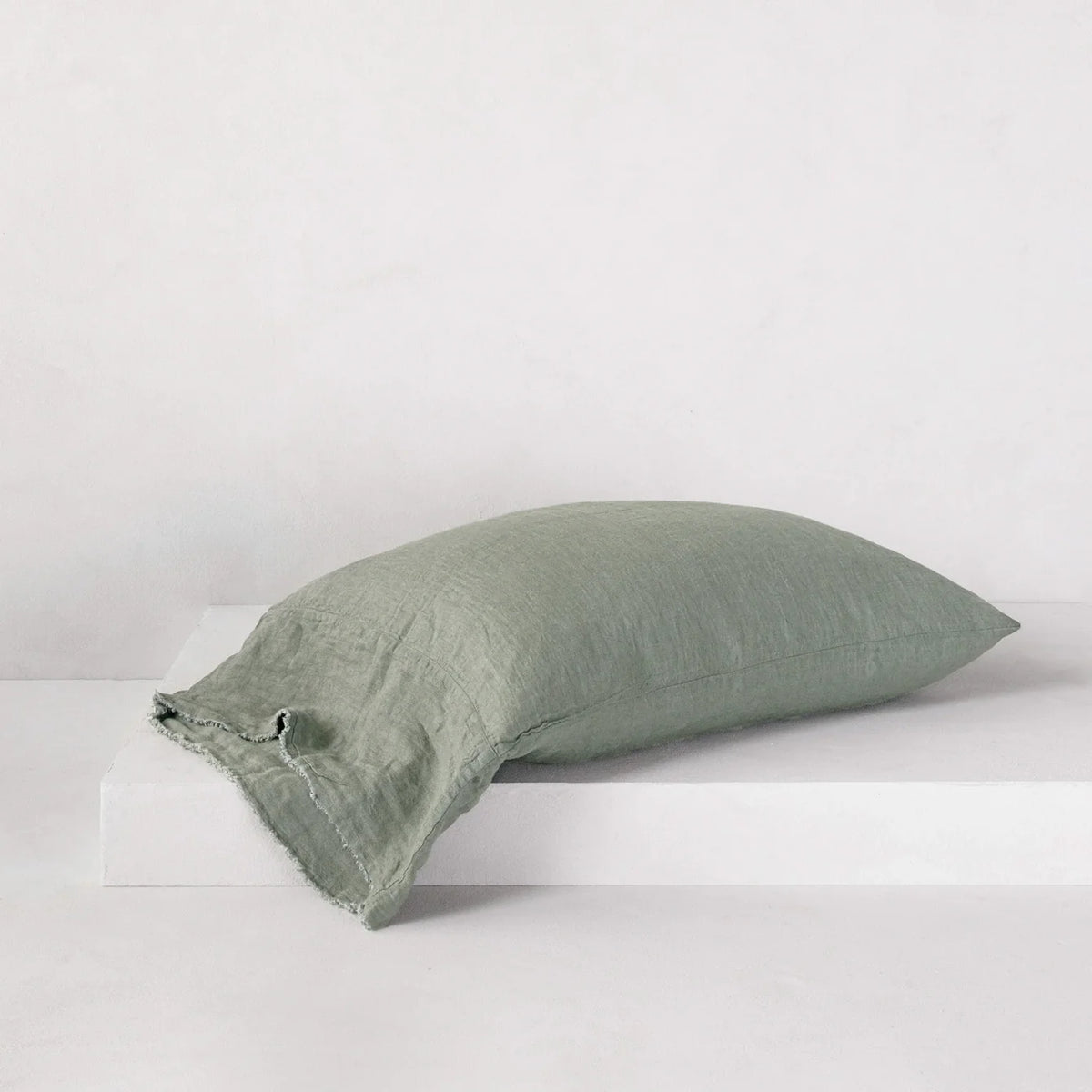 Flocca Long Linen Pillowcase - Argent