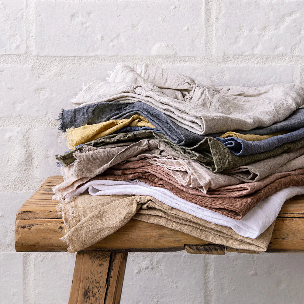 Linen Guest Towels | Muted Mulberry | Hale Mercantile Co.