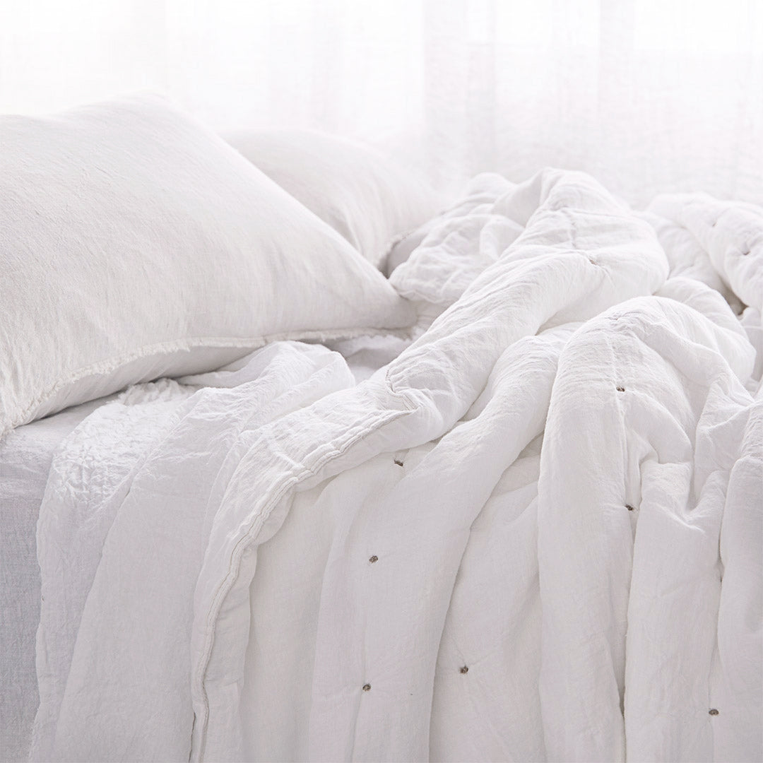 Pure Linen Quilt | Antique White  | Hale Mercantile Co.