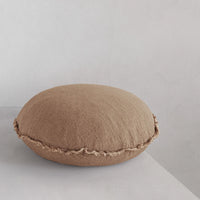 Flocca Macaron Linen Pillow - Brun