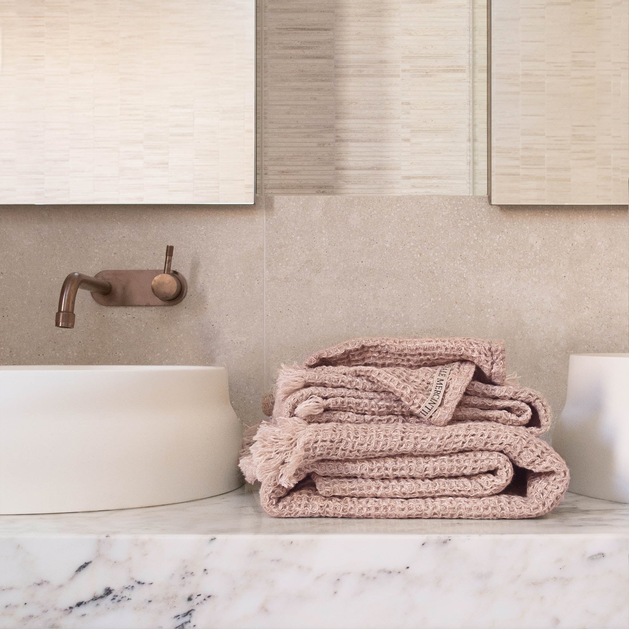 Luxury Linen Bath Towel | Earthy Pink | Hale Mercantile Co.