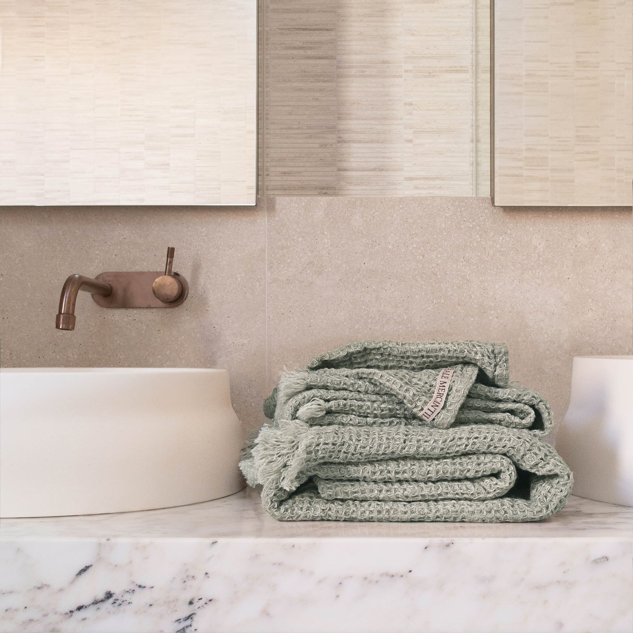 Linen Hand Towels | Silvery Sage | Hale Mercantile Co.