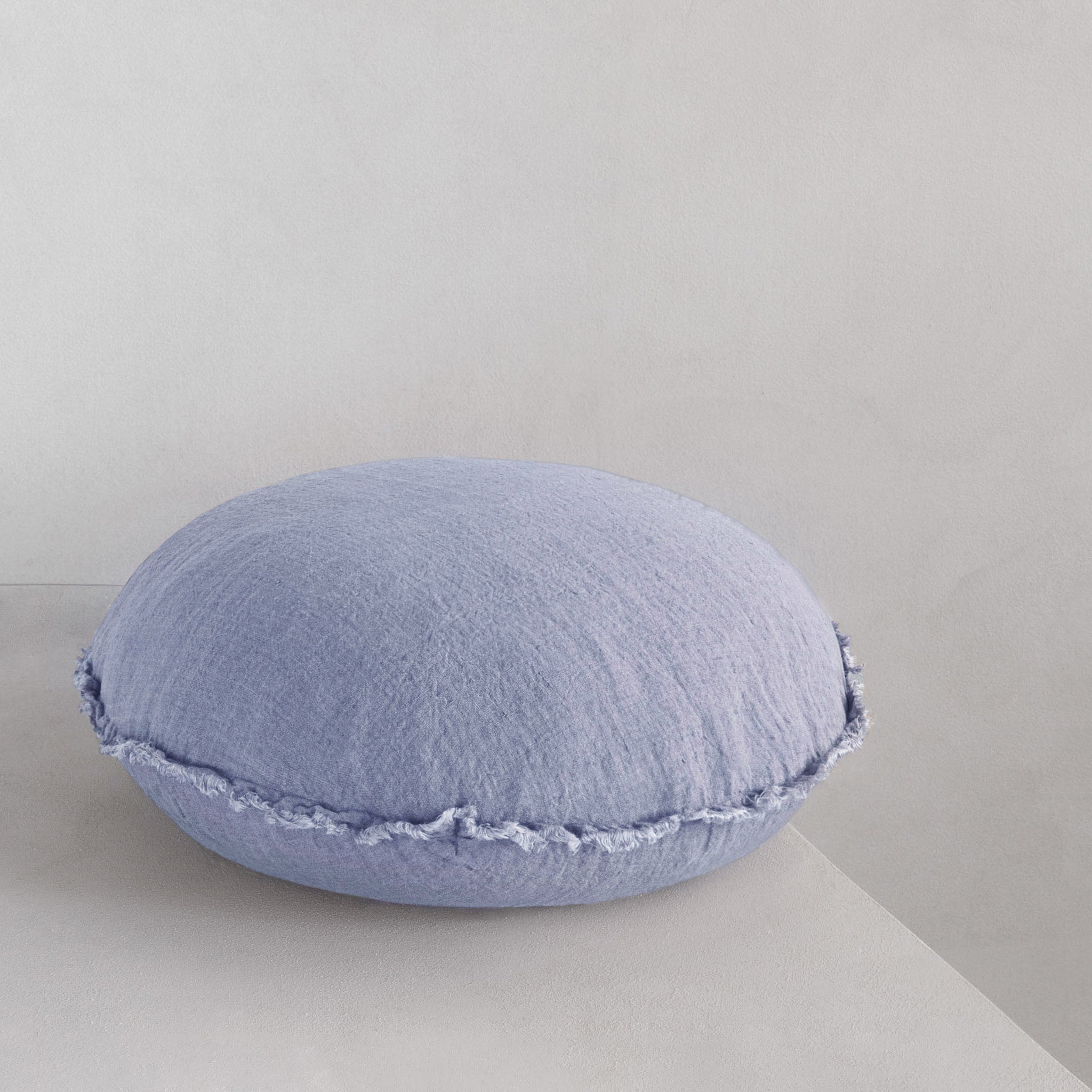 Round Linen Pillow | Coastal Blue | Hale Mercantile Co.