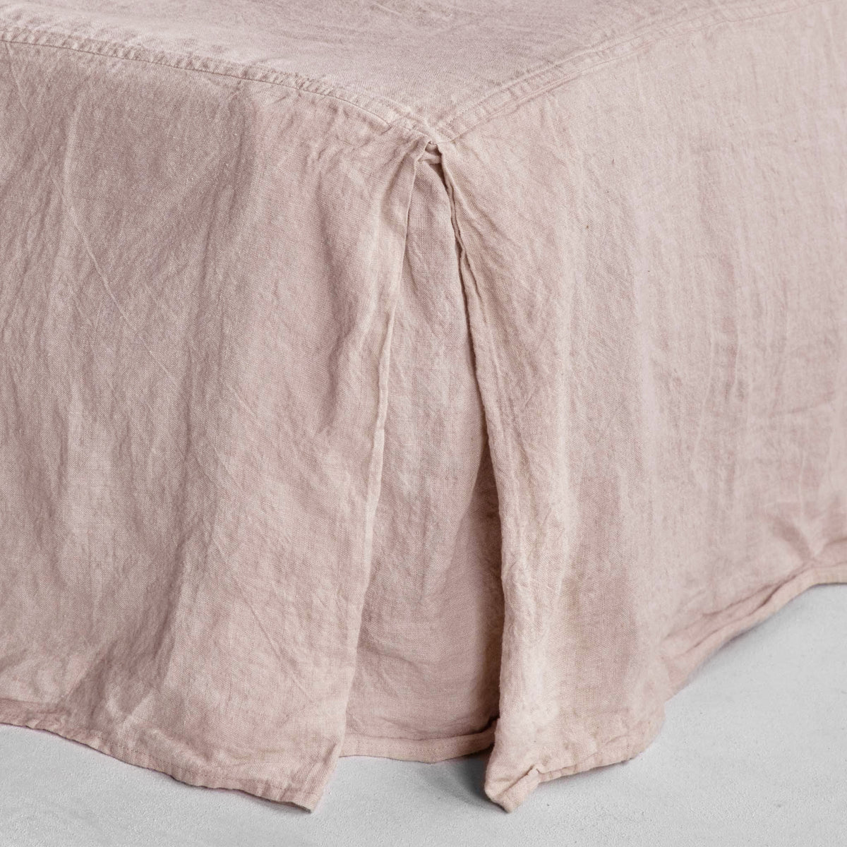 Basix Linen Bed Skirt - Floss