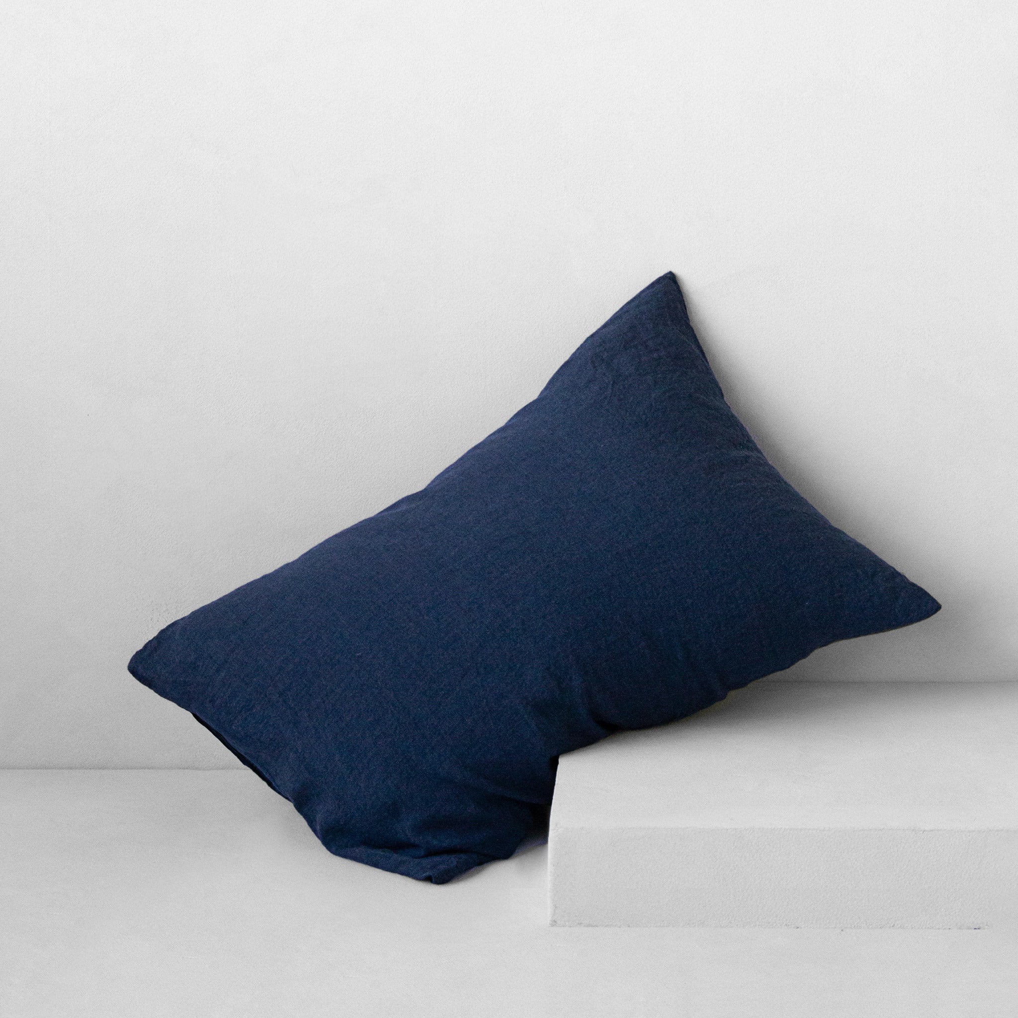 Basix Linen Pillowcase | Navy Blue | Hale Mercantile Co.