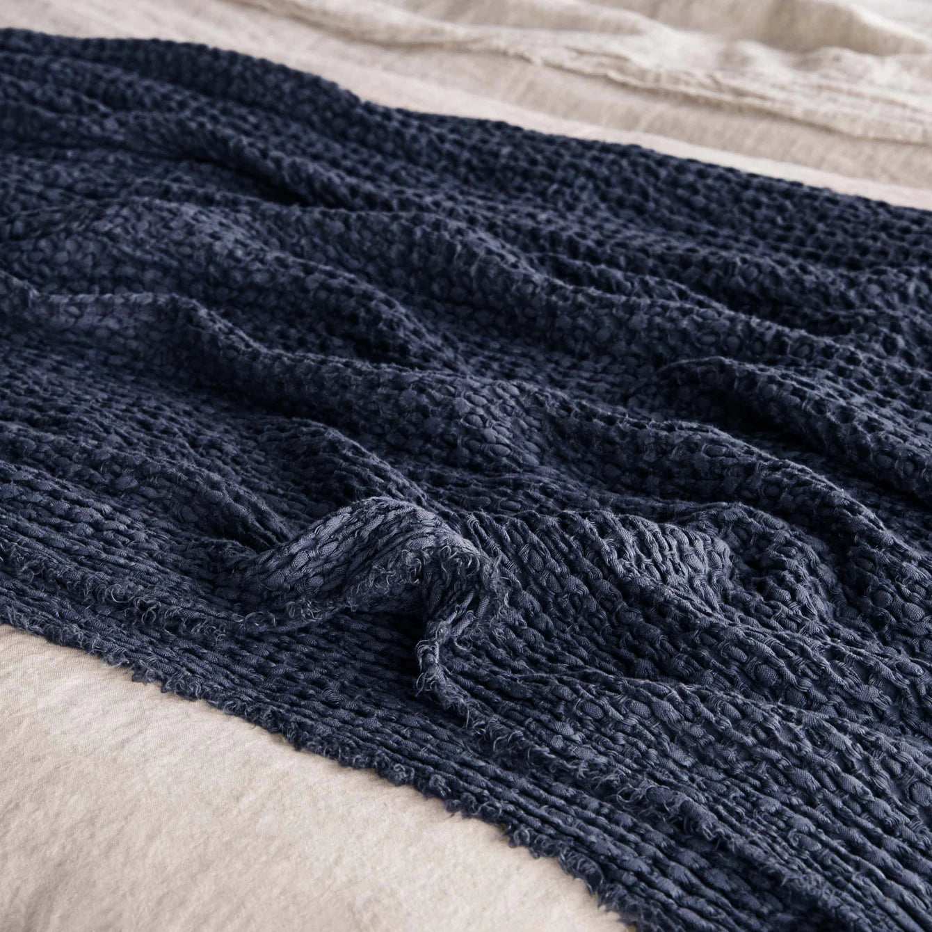 Linen Blanket | Navy Blue | Hale Mercantile Co.